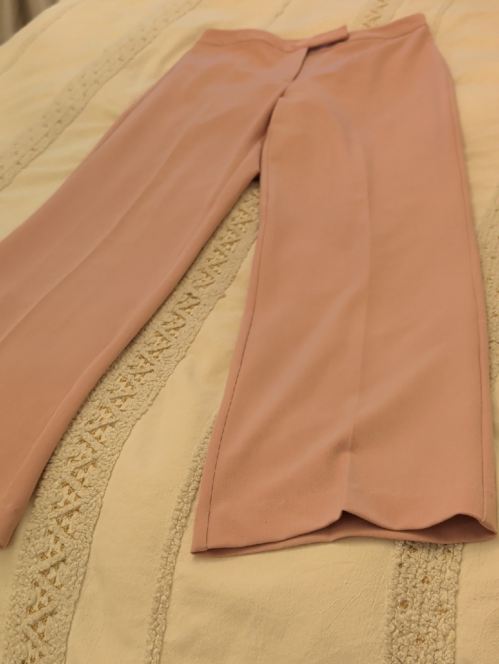 Jaclyn Smith Dusty Pink Wide-Leg Dress Pants